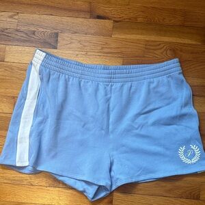 PINK Victoria's Secret Light Blue Shorts with White Accent Size XXL NWT